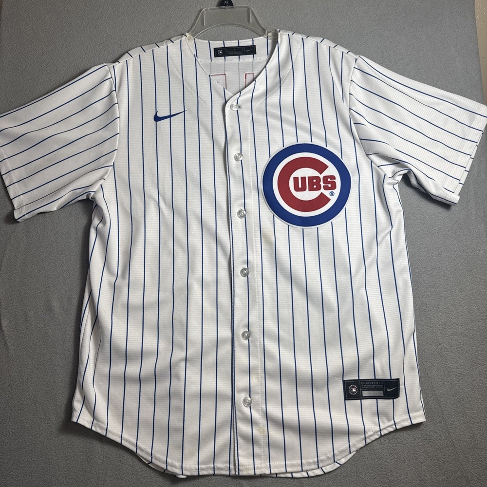 Chicago Cubs Nike Home Replica Jersey White Mens Size Medium (Personalized Klee)